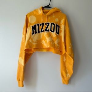 Mizzou Cropped Tie Dye Hoodie
